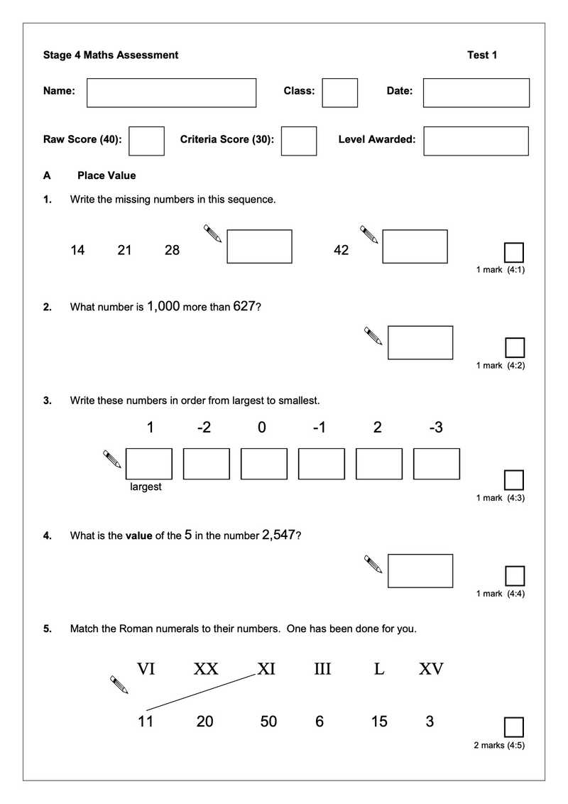 6  Stage 4 Test 1 math