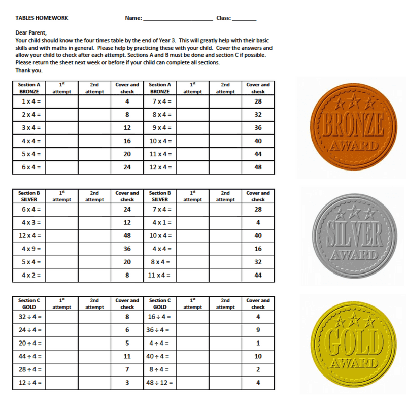 number bond homework